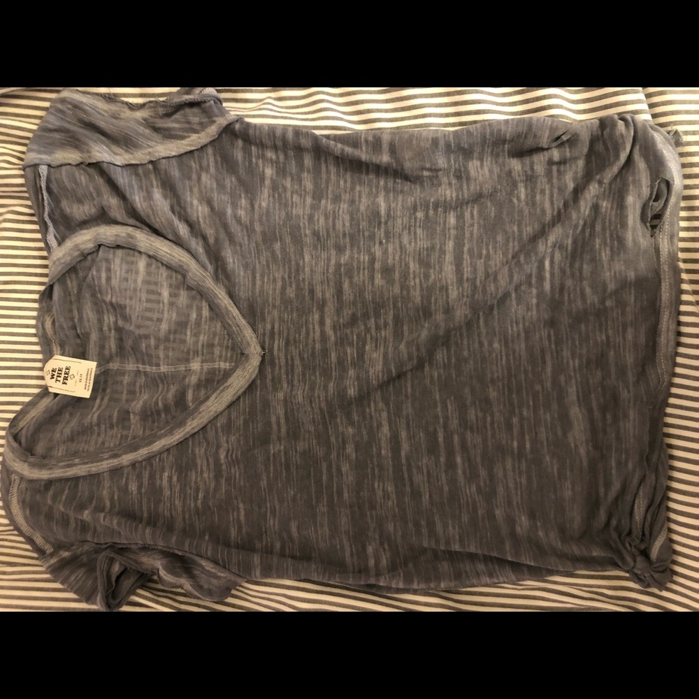 Free people distressed tee